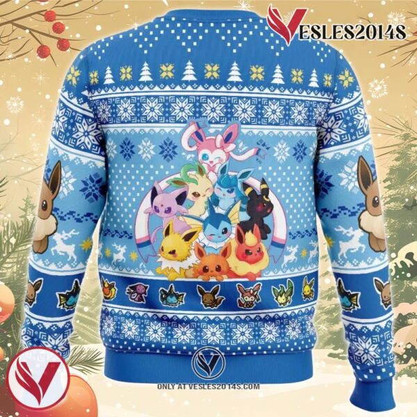 Eeveelution Pokemon Ugly Christmas Sweater, Unique Christmas Gift For Fans - Vesles2014S 1