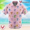 Eevelutions Pattern Pokemon Pattern Hawaiian Button Up Shirt, Perfect Gifts For Anime Lovers - Vesles2014S
