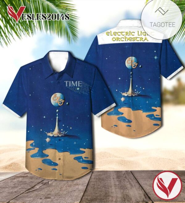 Electric Light Orchestra Time Album Cover Hawaiian Shirt, Best Gift For Music Lovers Vesles2014S