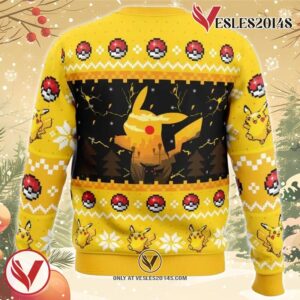 Electric Monster Pokemon Ugly Christmas Sweater, Unique Christmas Gift For Fans - Vesles2014S 1