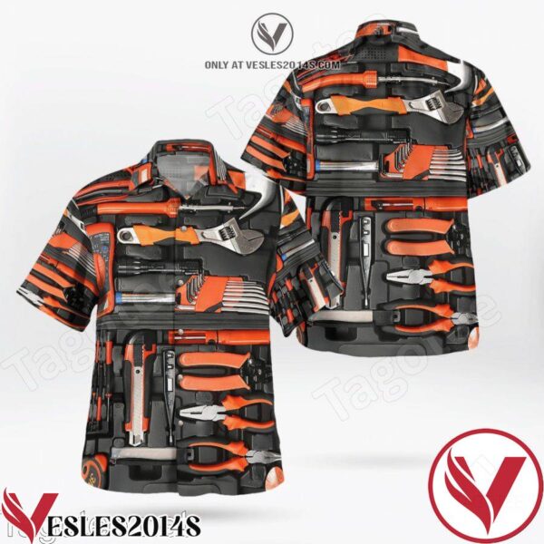 Electrician Hand Tool Sets Hawaiian Shirt, Unique Gifts For Friends - Vesles2014S 1