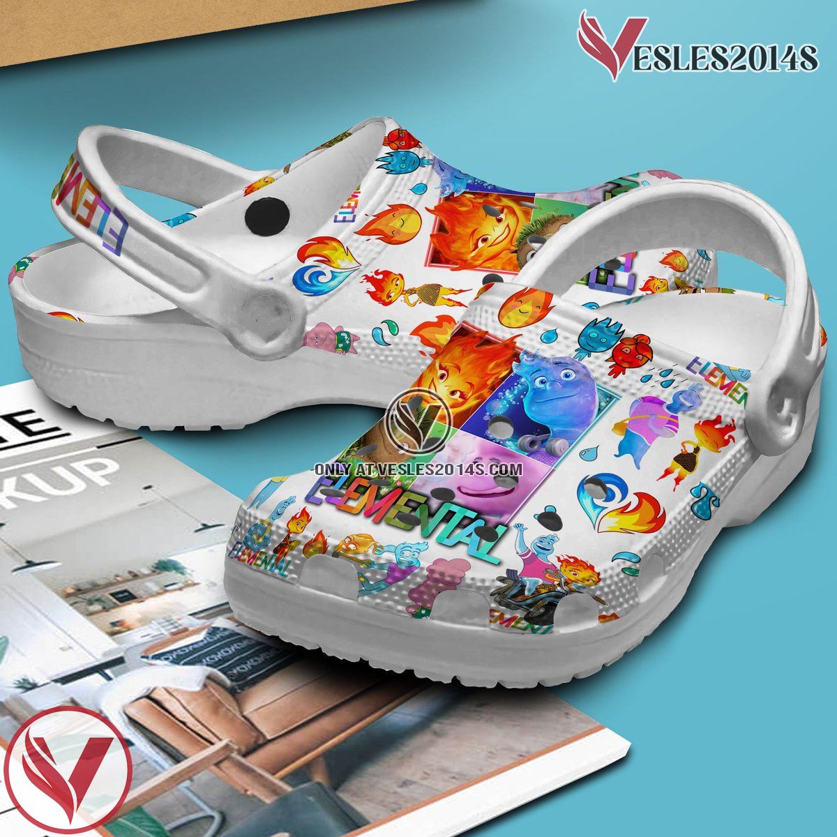 Elemental Cartoon Crocs Crocband Clogs Shoes Comfortable For Men Women and Kids Style 5, Unique Gift From Vesles2014S 3