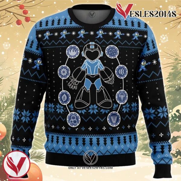 Elemental Weapon Mega Man Ugly Christmas Sweater, Unique Christmas Gift For Fans - Vesles2014S