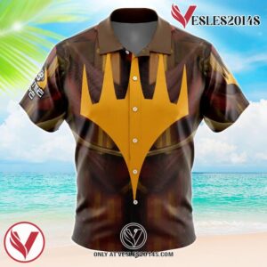 Elements of Magic the Gathering Hawaiian Button Up Shirt, Perfect Gifts For Anime Lovers - Vesles2014S