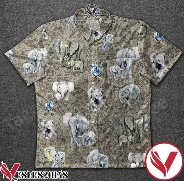 Elephant Family Balloon Hawaiian Shirt, Unique Gifts For Friends - Vesles2014S 1