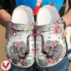 Elephant Floral Classic Clogs Shoes, Unique Gift From  Vesles2014S