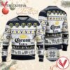 Elk Snowflake Pattern Corona Extra Christmas Ugly Sweater, Unique Winter Outfits For Fans - Vesles2014S  1