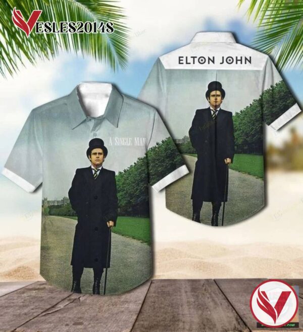 Elton John A Single Man Album Hawaiian Shirt , Best Gift For Music Lovers Vesles2014S