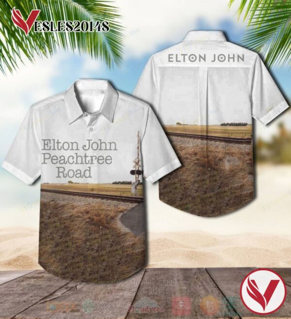 Elton John Peachtree Road Album Hawaiian Shirt, Best Gift For Music Lovers Vesles2014S