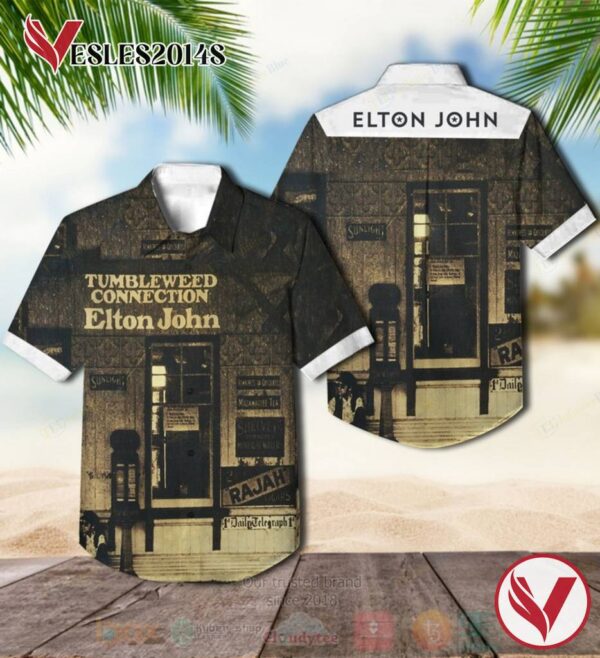 Elton John Tumbleweed Connection Album Hawaiian Shirt, Best Gift For Music Lovers Vesles2014S