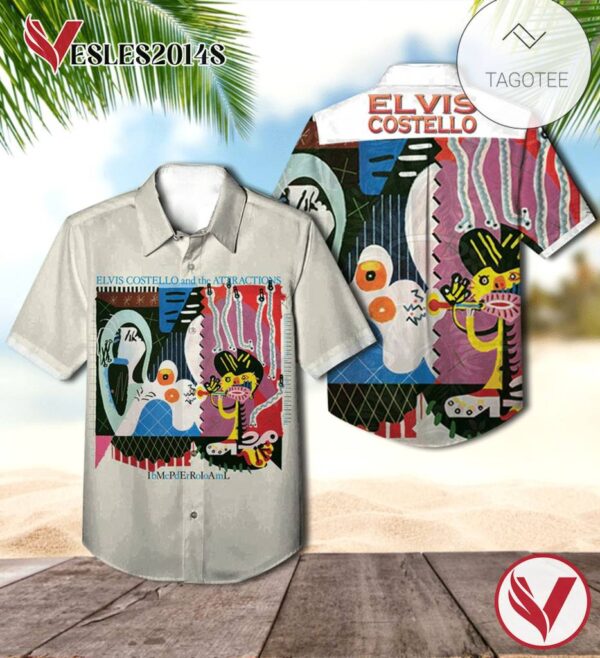 Elvis Costello And The Attractions Imperial Bedroom Album Cover Hawaiian Shirt, Best Gift For Music Lovers Vesles2014S