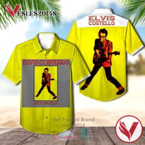 Elvis Costello My Aim Is True Casual Hawaiian Shirt, Best Gifts For Summer Vesles2014S