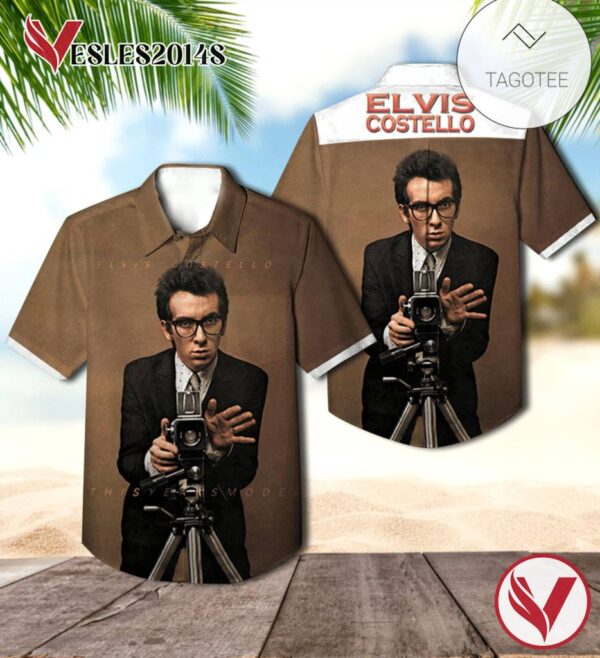 Elvis Costello This Year's Model Album Cover Hawaiian Shirt, Best Gift For Music Lovers Vesles2014S