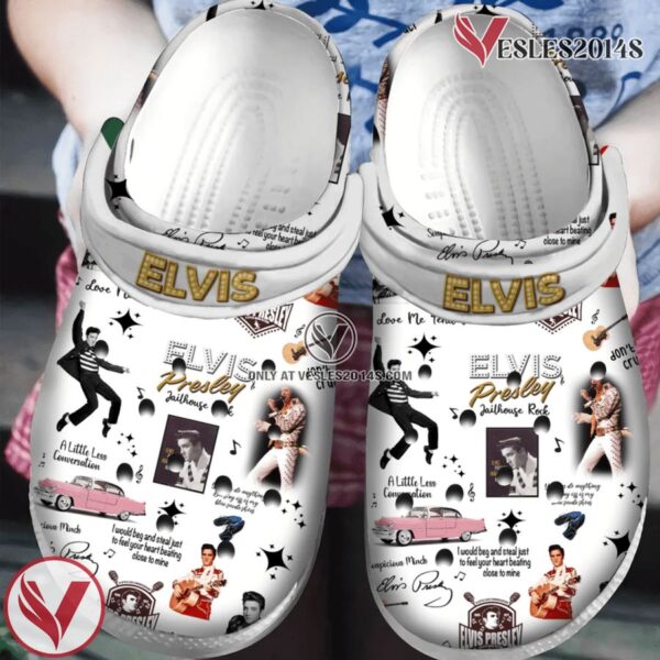 Elvis Crocs Crocband Clogs Shoes Comfortable For Men Women, Unique Gift From  Vesles2014S
