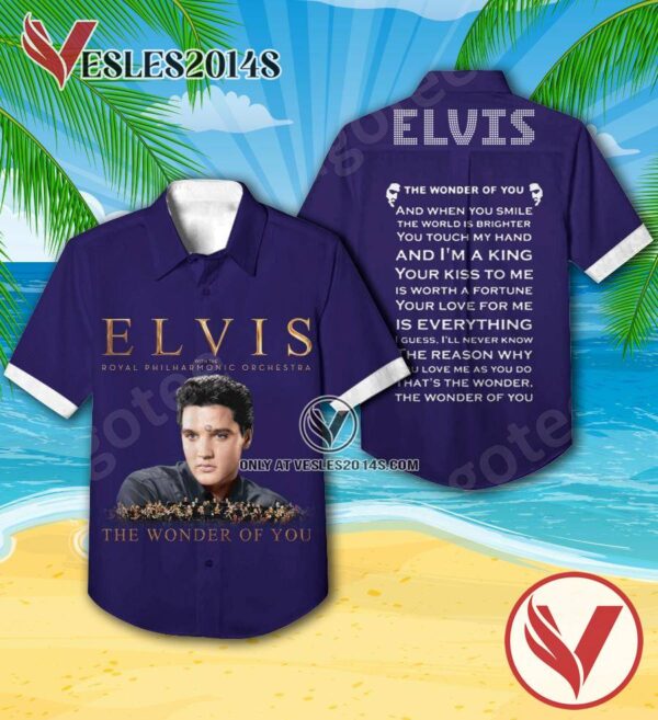 Elvis Presley And Royal Philharmonic Orchestra The Wonder Of You Compilation Album Hawaiian Shirt, Unique Gifts For Music Lovers - Vesles2014S