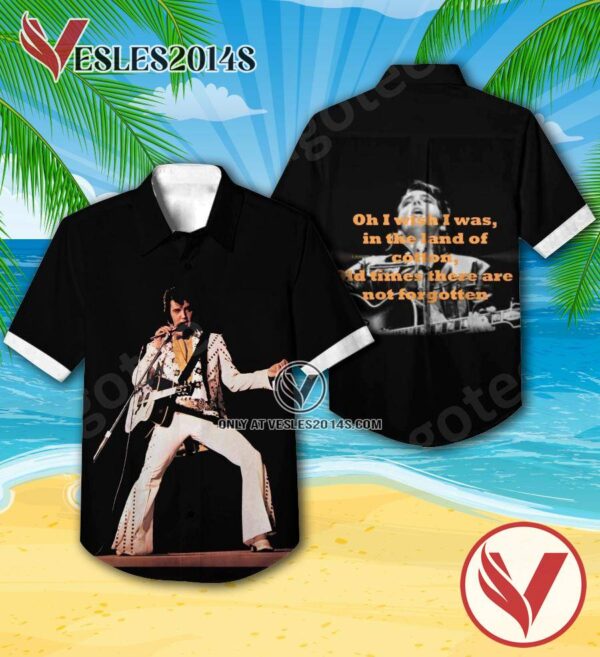 Elvis Presley Double Dynamite Compilation Album Cover Hawaiian Shirt, Unique Gifts For Music Lovers - Vesles2014S