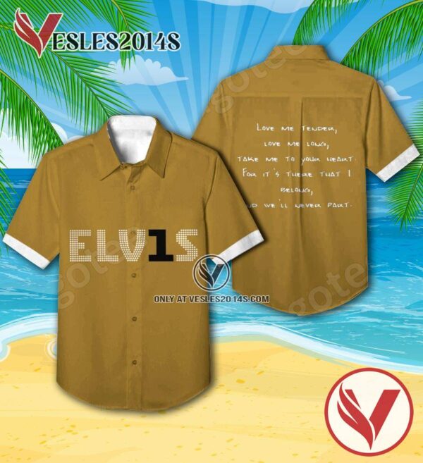 Elvis Presley Elv1s Album Cover Hawaiian Shirt, Unique Gifts For Music Lovers - Vesles2014S