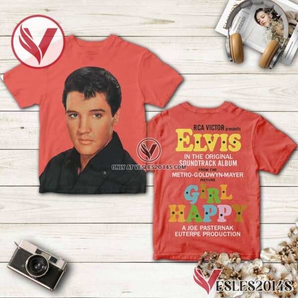 Elvis Presley Girl Happy Album Cover Shirt, Unique Gifts For Music Lovers - Vesles2014S