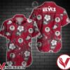 Elvis Presley Grey Tropical Floral Red Hawaiian Shirt, Unique Gifts For Friends - Vesles2014S 1