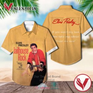 Elvis Presley Jailhouse Rock Hawaiian Casual Shirt, Best Gifts For Summer Vesles2014S 1