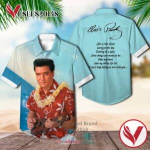 Elvis Presley Like a river flow Hawaiian Casual Shirt, Best Gifts For Summer Vesles2014S