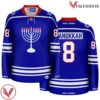 Emblazoned Menorah Hanukkah Holiday Hockey Jersey - Vesles2014S