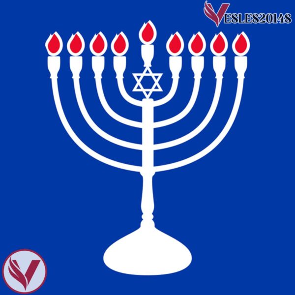 Emblazoned Menorah Hanukkah Holiday Hockey Jersey - Vesles2014S 4