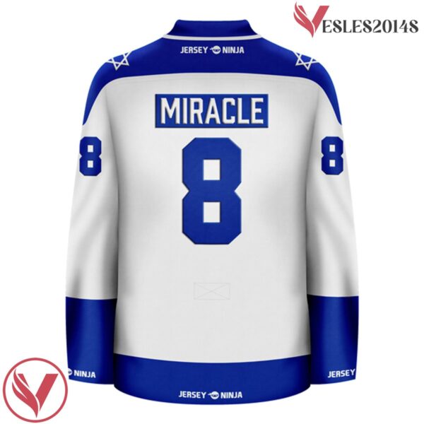 Emblazoned Miracle Hanukkah Holiday Hockey Jersey - Vesles2014S 3