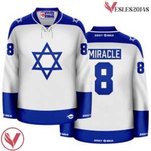 Emblazoned Miracle Hanukkah Holiday Hockey Jersey - Vesles2014S