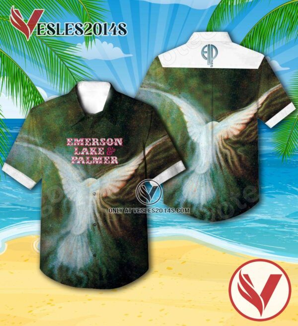 Emerson Lake And Palmer Debut Album Cover Hawaiian Shirt, Unique Gifts For Music Lovers - Vesles2014S