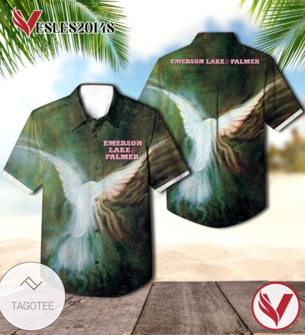 Emerson Lake And Palmer The Debut Studio Album Cover Hawaiian Shirt, Best Gift For Music Lovers Vesles2014S