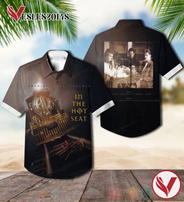 Emerson, Lake & Palmer In the Hot Seat Album Hawaiian Shirt, Best Gift For Music Lovers Vesles2014S