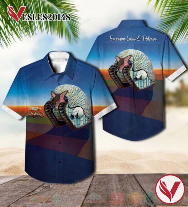 Emerson, Lake & Palmer Tarkus Album Hawaiian Shirt, Best Gift For Music Lovers Vesles2014S