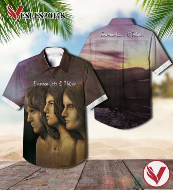 Emerson, Lake & Palmer Trilogy Album Hawaiian Shirt, Best Gift For Music Lovers Vesles2014S