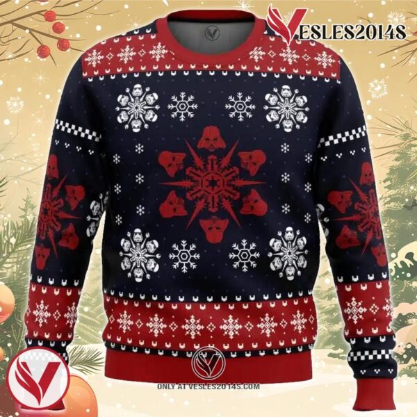 Empire Snowflakes Star Wars Ugly Christmas Sweater, Unique Christmas Gift For Fans - Vesles2014S