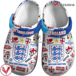 England National Football Team 2024 EuroCrocs Crocband Clogs Shoes Comfortable For Men Women and Kids, Unique Gift From  Vesles2014S 3