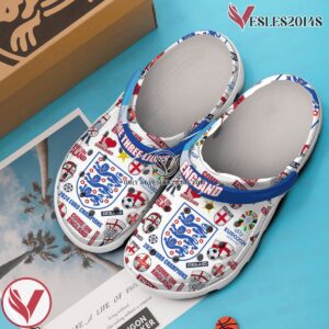 England National Football Team 2024 EuroCrocs Crocband Clogs Shoes Comfortable For Men Women and Kids, Unique Gift From  Vesles2014S 4