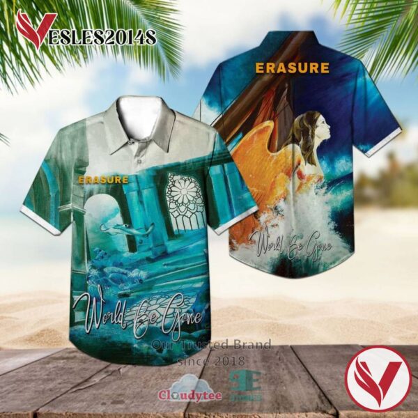 Erasure World Be Gone 2017 Album Hawaiian Shirt, Best Gift For Music Lovers Vesles2014S