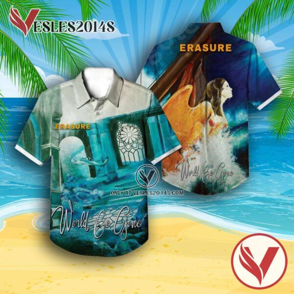 Erasure World Be Gone Album Cover Hawaiian Shirt, Unique Gifts For Music Lovers - Vesles2014S