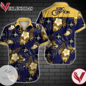 Eric Clapton Hawaiian Graphic Print Short Sleeve Hawaiian Casual Shirt Vesles2014S 1