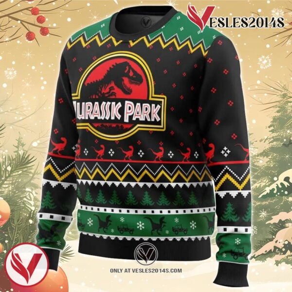 Ethics of Cloning Jurassic Park Ugly Christmas Sweater, Unique Christmas Gift For Fans - Vesles2014S 1