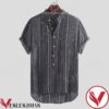 Ethnic Style Printed Vertical Stripe Hawaiian Shirt, Unique Gifts For Friends - Vesles2014S 1