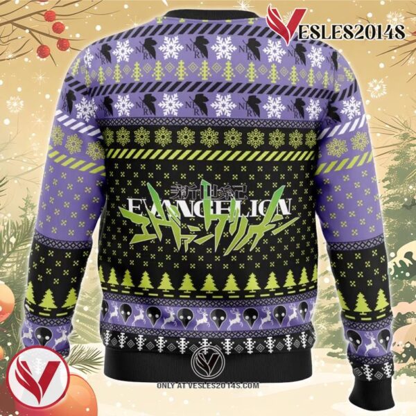 Eva-01 Neon Genesis Evangelion Ugly Christmas Sweater, Unique Christmas Gift For Fans - Vesles2014S 1