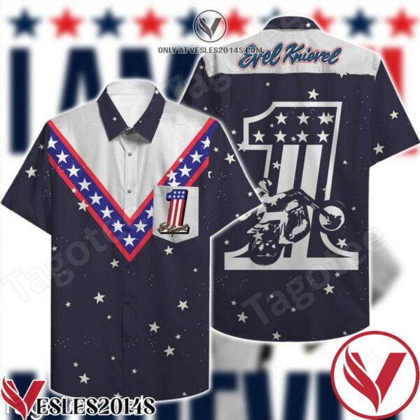 Evel Knievel 1 Stars Hawaiian Shirt, Unique Gifts For Friends - Vesles2014S 1