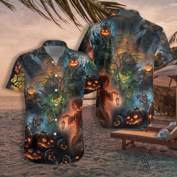 Everyday Is Halloween Day Full Printing Hawaiian Shirt Funny Hawaiian Beach Gift Casual Shirt Vesles2014S 1