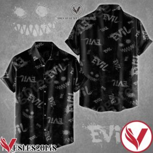 Evil Halloween Black Hawaiian Shirt, Unique Gifts For Friends - Vesles2014S 1