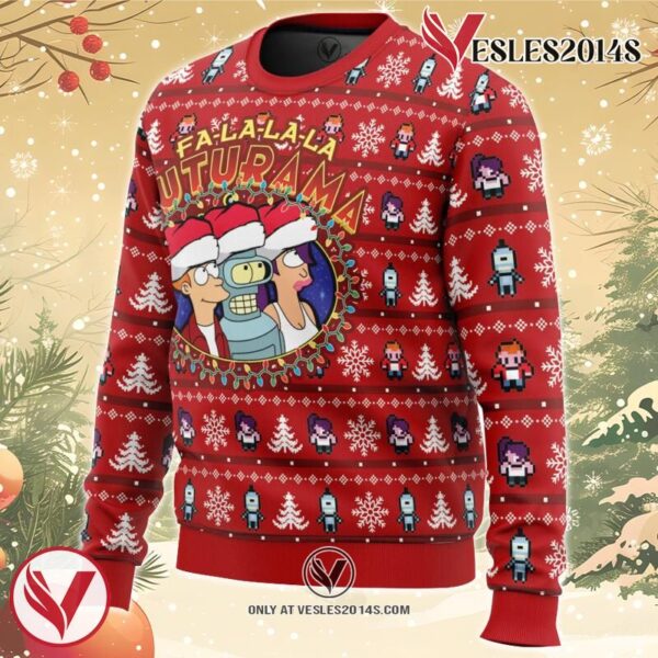 Fa-La-La-La Futurama Ugly Christmas Sweater, Unique Christmas Gift For Fans - Vesles2014S 4e5 1