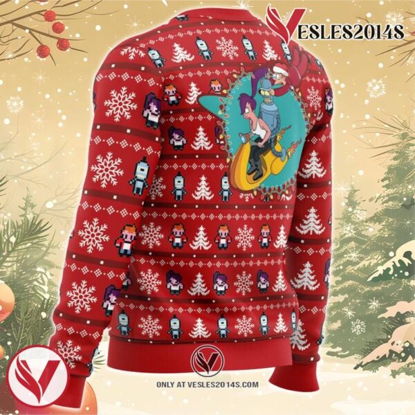 Fa-La-La-La Futurama Ugly Christmas Sweater, Unique Christmas Gift For Fans - Vesles2014S 4e5 2