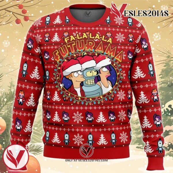 Fa-La-La-La Futurama Ugly Christmas Sweater, Unique Christmas Gift For Fans - Vesles2014S 4e5