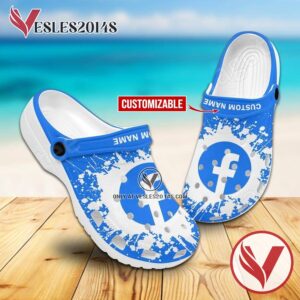Facebook Logo Crocs Shoes For Men And Women, Unique Clogs Shoes For Fans - Vesles2014S
